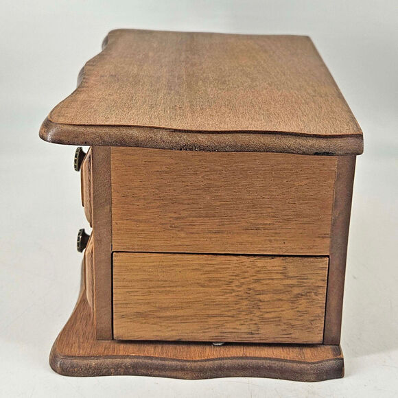 Vintage Wood French Provincial style Jewelry Box w secret compartments - Picture 5 of 7